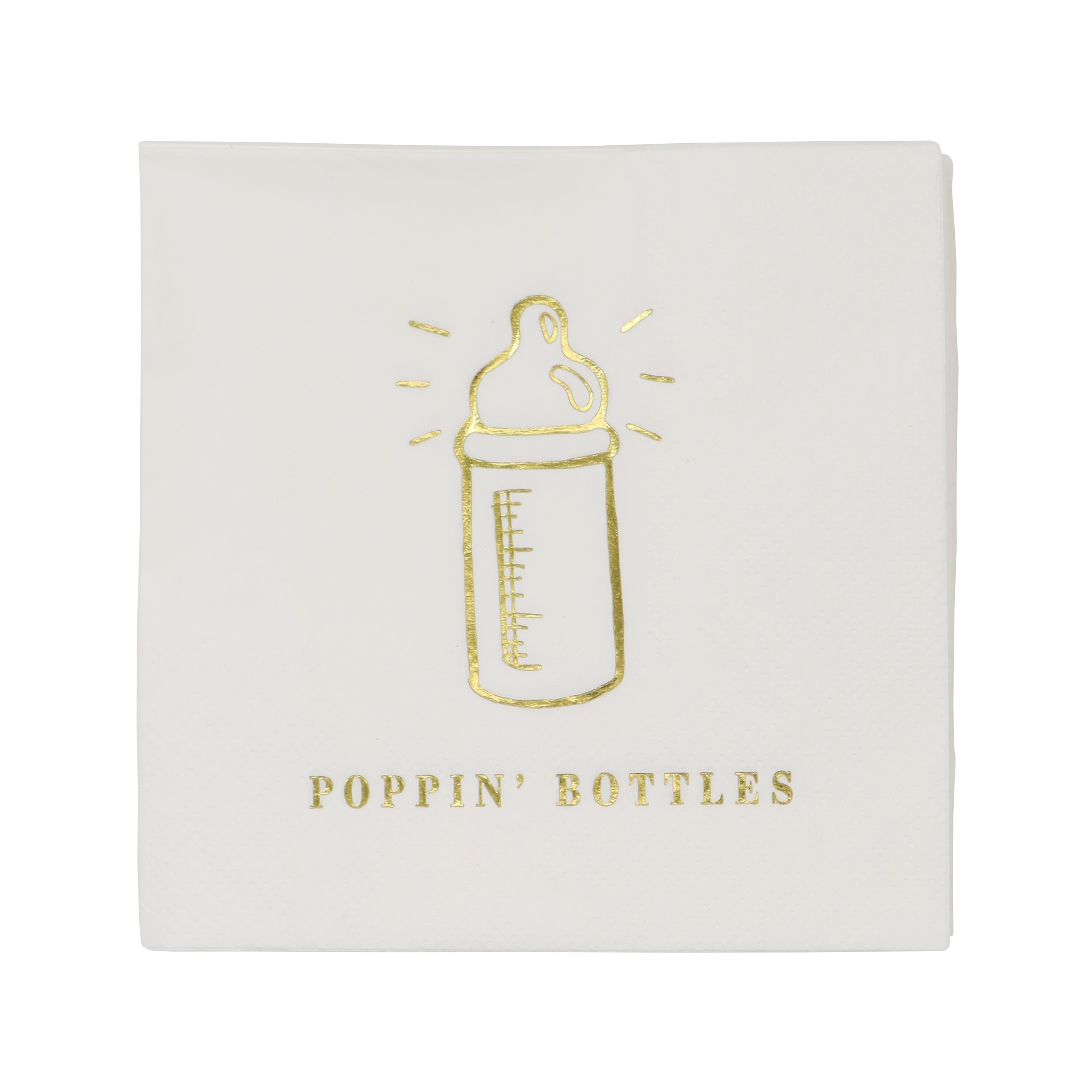 Gold Baby Bottle Beverage Napkins, 20ct. by Celebrate It™
