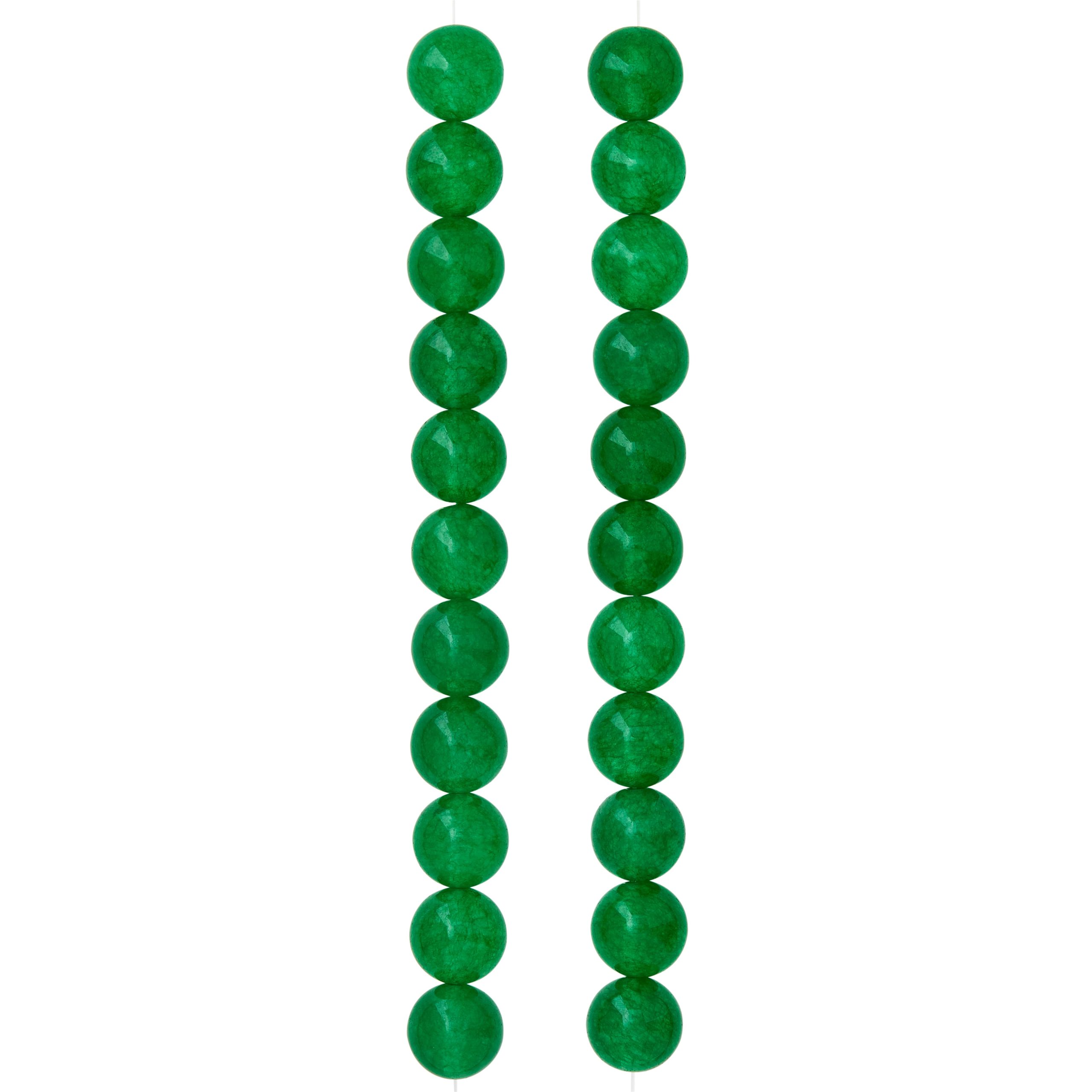 Green Dyed Quartzite Round Beads, 10mm by Bead Landing™ - Image 3